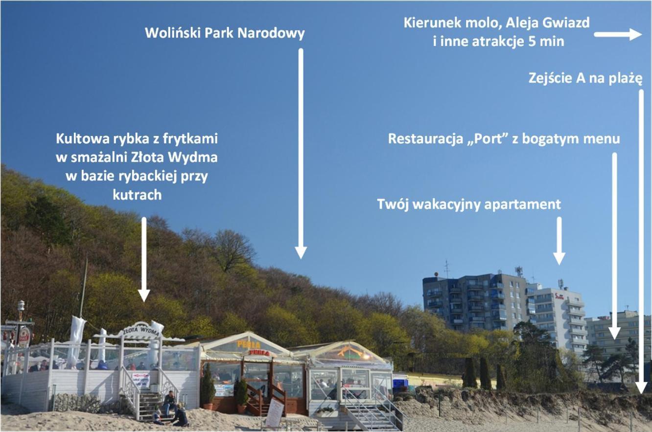 Ferienwohnung Maly Przytulny Apartament Z Widokiem Na Morze - Po Remoncie Misdroy Exterior foto